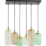 TK Lighting Marco závěsné svítidlo 6x15 W černá-zelená-hnědá 3328