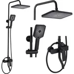 Rea Hass, sprchová sestava s vanovou baterií, černá, REA-B9968