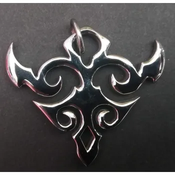 Přívěsek Abstrakce připomínající buvola - ocelový přívěsek