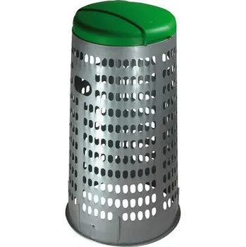 Odpadkový koš Plastový stojan na pytle - zelené víko