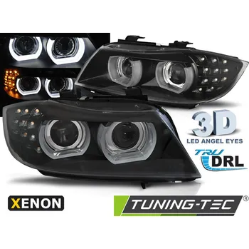 Přední světlomet XENON SVĚTLOMETY ANGEL EYES LED DRL BLACK pro BMW E90/E91 09-11
