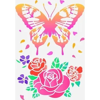 Plastová šablona, MOTÝLEK 2, 21X29,7 cm, 1 kus