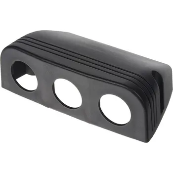 Držák pro tři napáječe/kulaté zásuvky 34608 domeček černý