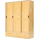 Skříň s posuvnými dveřmi Onix 3D3S-P - masiv borovice