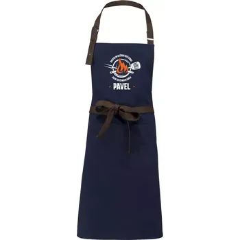 Kuchyňská zástěra Zástěra Kariban Vintage Rozpálím každou roštěnku, jsem totiž mistr grilu