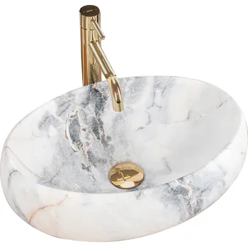 Umyvadlo Rea Linda Granit umyvadlo, 49 x 34 cm, imitace kamene-granit matný, REA-U8567