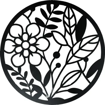 Plastová šablona, kruhová, KYTKY 5, průměr cca 30 cm, 1 kus