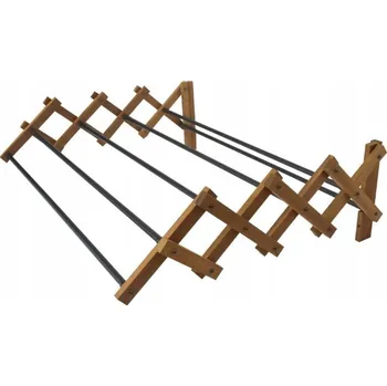 Držák na ručník Erga Aurora, skládací sušák na prádlo 85,1x62,8x24,5 cm na zeď, hnědá-černá, ERG-SEP-10SUHAAUDSM80