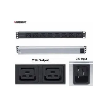 Serverovna Intellinet Network Solutions Intellinet PDU 1U pro 19" rackové skříně