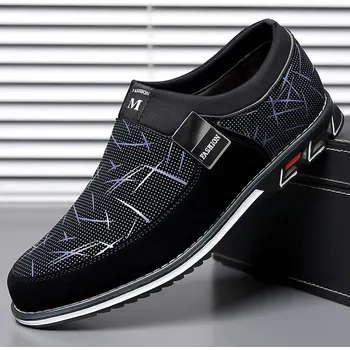 Pánské polobotky Vzorované pánské polobotky Barva: Modrá, Velikost: 39