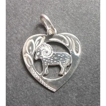 Přívěsek Znamení - Skopec (v srdci) - stříbrný přívěsek