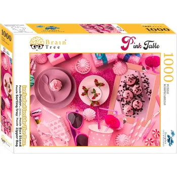 Puzzle Brain Tree Puzzle Růžově prostřeno 1000 dílků
