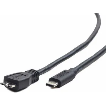 Datový kabel Gembird USB-C - microUSB kabel 1m černý (CCP-USB3-MBMCM-1M)