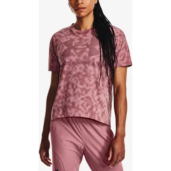 Dámské tričko Dámské tričko Under Armour LOGO AOP HEAVYWEIGHT SS-PNK M