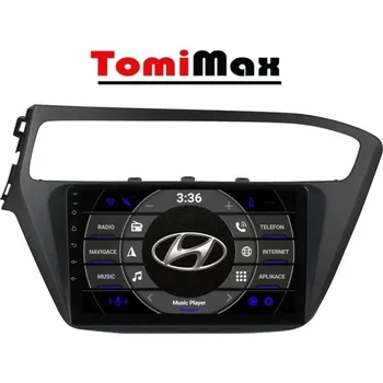 Autorádio TomiMax Hyundai i20 2018-2020 Android 14 autorádio s WIFI, GPS, USB, BT HW výbava: 4 Core 1GB+16GB LOW, Velikost obrazovky: Dotyková obrazovka: 9"