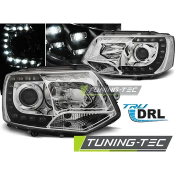 Přední světlomet SVĚTLOMETY TRUE DRL CHRÓMOVÉ pro VW T5 2010-2015
