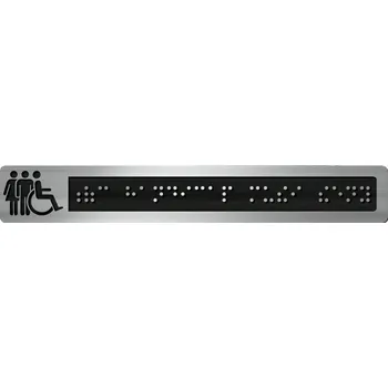 Speciální papír CEDULKA NA DVEŘE PRO NEVIDOMÉ (Braillovo písmo) - Společné WC - 178x25