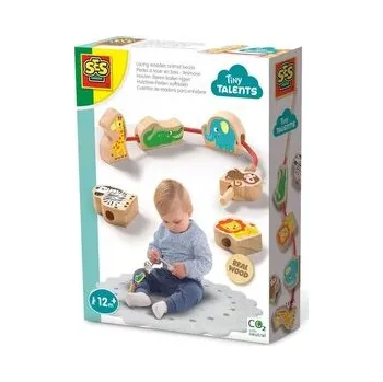 Dřevěná hračka Drewniana sznurowanka Zwierzęta