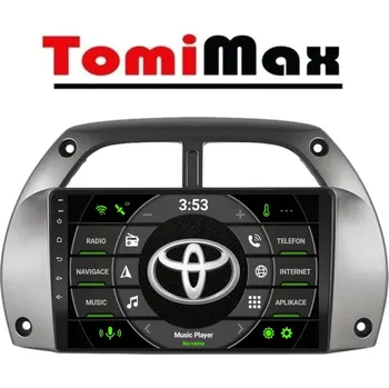 Auto Hi-Fi TomiMax Toyota RAV4 Android 14 autorádio s WIFI, GPS, USB, BT HW výbava: 4 Core 2GB+32GB LOW - Model auta: Toyota RAV4 2001-2006, Velikost obrazovky: Dotyková obrazovka: 9"