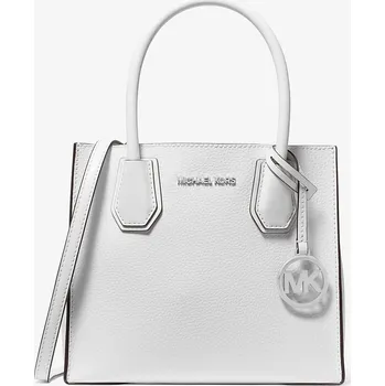 Kabelka Michael Kors Kabelka Mercer Medium Pebbled Leather Crossbody Bag Optic White