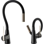 Rea ICON - Vysoká umyvadlová baterie Flexi rameno, zlatá/černá, REA-B5682