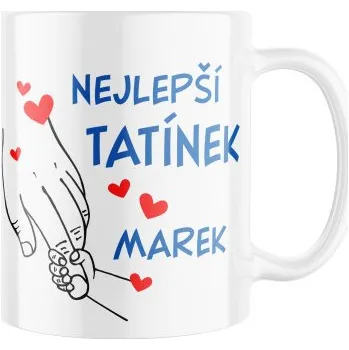 Keramický hrnek s potiskem Nejlepší tatínek s vlastním jménem