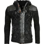 CARISMA svetr pánský 7293 zapínaní na zip s kapucí XXL černá