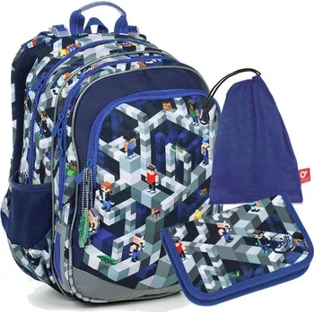 Školní batoh 3 - dílný školní set Topgal ELLY 19014 B Medium modrý