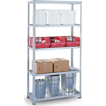 Dílenský regál META Policový regál FIX, 230 kg, 2500 x 1000 x 500 mm, základní regál