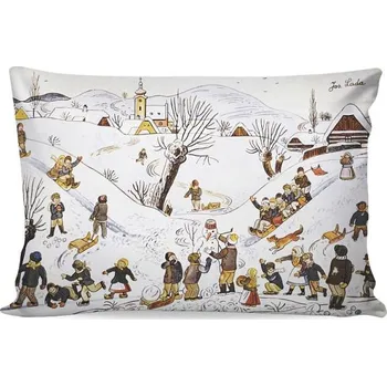 Povlak na dekorativní polštářek Matějovský, Povlak na polštář Lada Dětské hry v zimě 33x50