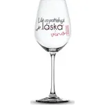 Nekupto Vtipná sklenice na víno s potiskem Vše, co potřebuji, je víno!!!