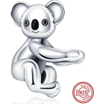 Přívěsek Charm Sterlingové stříbro 925 Koala, korálek na náramek zvíře