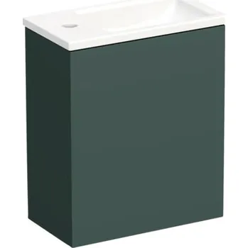 Koupelnový nábytek Koupelnová skříňka s umyvadlem Intedoor TRENTA 42 cm šalvějově zelená matná TRE 42 1D P PU A9146