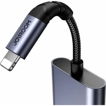 Náhradní díl pro mobilní telefon Audio adaptér 2 v 1 Joyroom SY-L02 Lightning na dvojitý Lightning (černý)