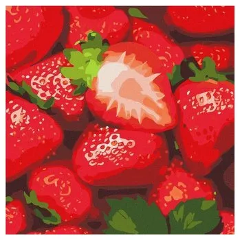 Set školních potřeb Malowanie po numerach - Soczysta truskawka 25x25cm