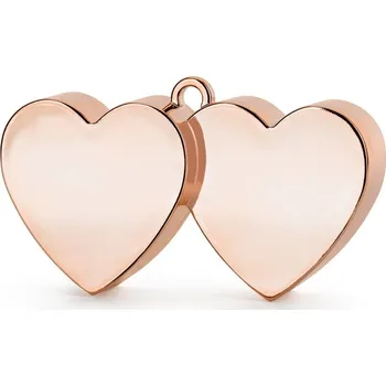 Balónek Závaží na balónky ve tvaru srdíček růžovo-zlaté 137 g