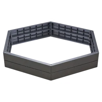 Vyvýšený záhon Garantia Ergo Vysoký záhon Stone XL modul, plast, 125 × 145 × 25 cm, antracit 645109