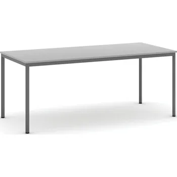Jídelní stůl Jídelní stůl, 180x80 cm, tmavě šedá podnož, šedá