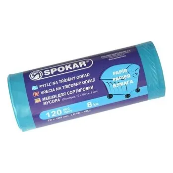 Pytle na odpadky Pytle na tříděný odpad 120L - 8 ks, modré - na papír