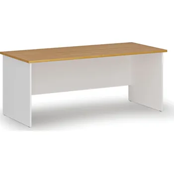 Psací stůl Kancelářský psací stůl PRIMO WHITE, 180x80 cm, bílá/buk