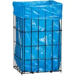 Drátěný kovový odpadkový koš na použité papírové ručníky, černý