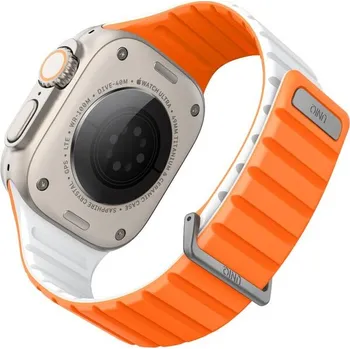 Chytré hodinky UNIQ Revix Evo oboustranný řemínek Apple Watch 49/46/45/44/42mm (oranžový/bílý)