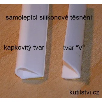 Těsnění do okna a dveří Samolepící silikonové těsnění oken a dveří - typu"V" (1-8mm) Varianta: 25m (12,5m dvojlinky), hnědé