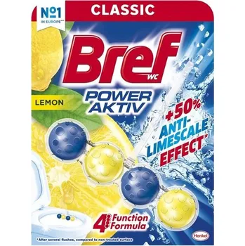 WC čistič WC blok Bref Power active – citrón, 50 g