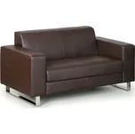 Kožená sedací souprava PRIMATOR, dvoumístná, hnědá
