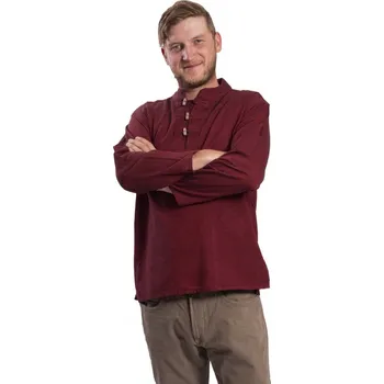 Pánská košile Košile Nepál / ETNO KURTA červená 3XL