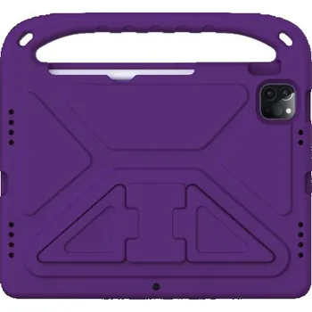 Pouzdro na mobilní telefon Odolný pěnový kryt se stojánkem pro děti pro iPad Air 4 (2020) / Air 5 (2022) / Pro 11" (2018-2022) - fialový