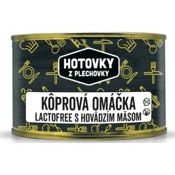 Hotovky z plechovky Koprová omáčka lactofree s hovězím masem 400g