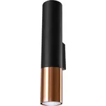 Sollux SL.0944 - Nástěnné svítidlo LOOPEZ 2xGU10/10W/230V černá/měď