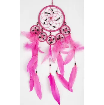 Lapač snů Lapač snů STAR růžový / délka 40 cm